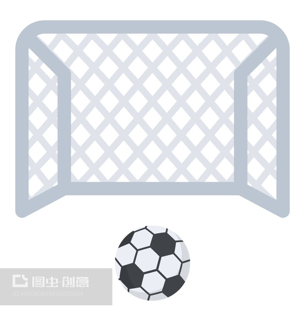 足球网展示了一场足球和足球比赛。Soccer net and a football shows football game